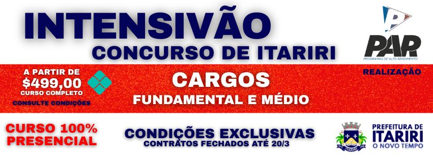Intensivão Concurso de Itariri